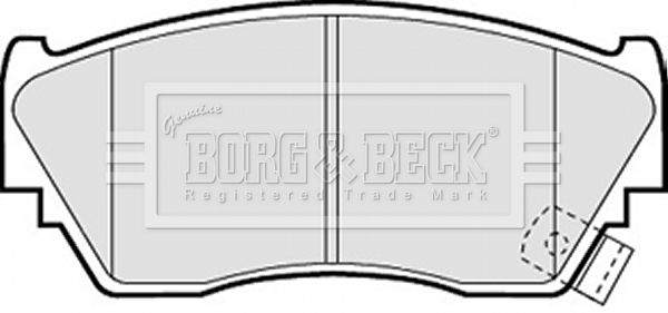 BORG & BECK Комплект тормозных колодок, дисковый тормоз BBP1197